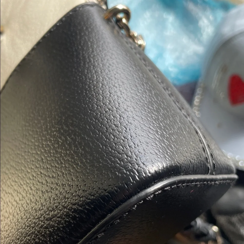 KATE SPADE GROVE STREET CARLI TWO-TONED DOME SATCHEL CROSSBODY BAG BLACK/IVORY